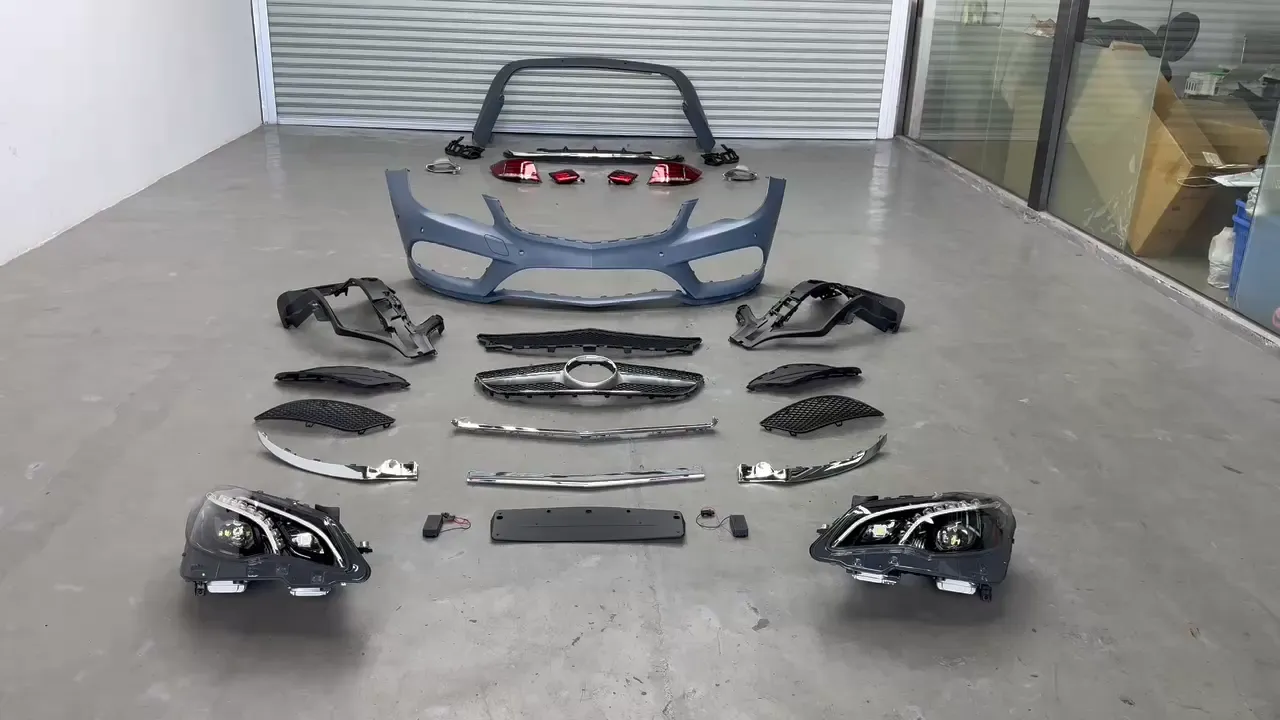 Fits 2009-2013 2-door Mercedes-Benz E-Class Coupe (W207) old-to-new 2015 body kit conversion
