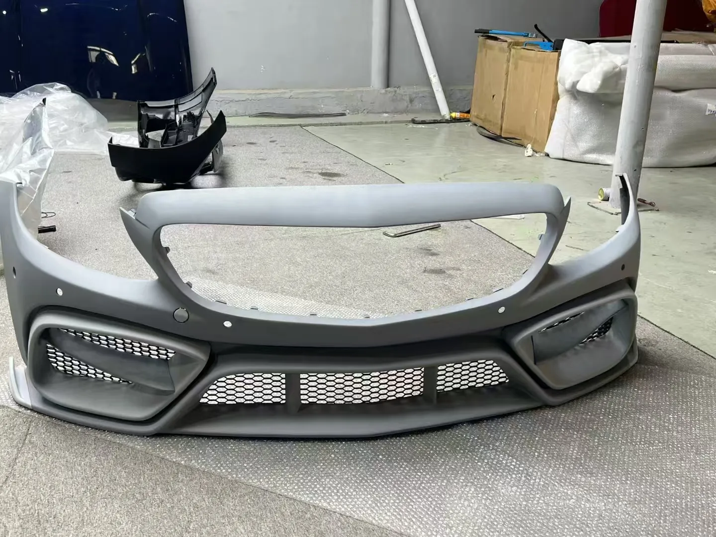Compatible with 2015–2021 Mercedes-Benz C-Class (W205) IMP Style Front Bumper Conversion