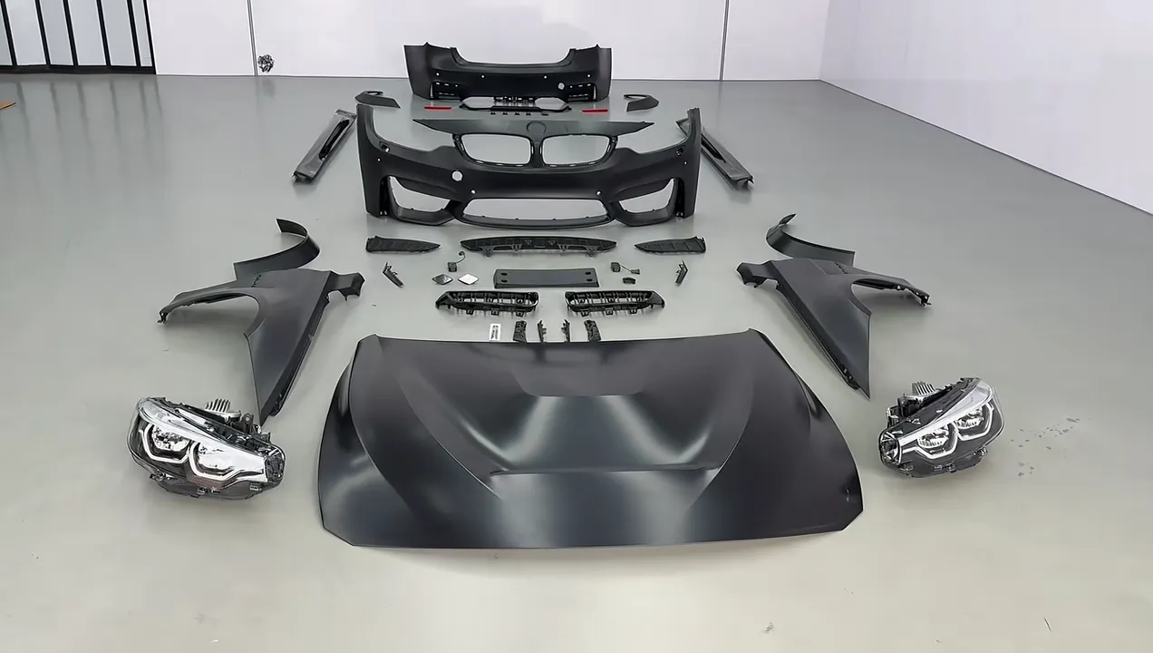 For 2013-2019 BMW 3 Series (F30/F35), Upgrade to F80 Widebody M3 Body Kit, 1:1 Headlight &amp; Hood Conversion Version
